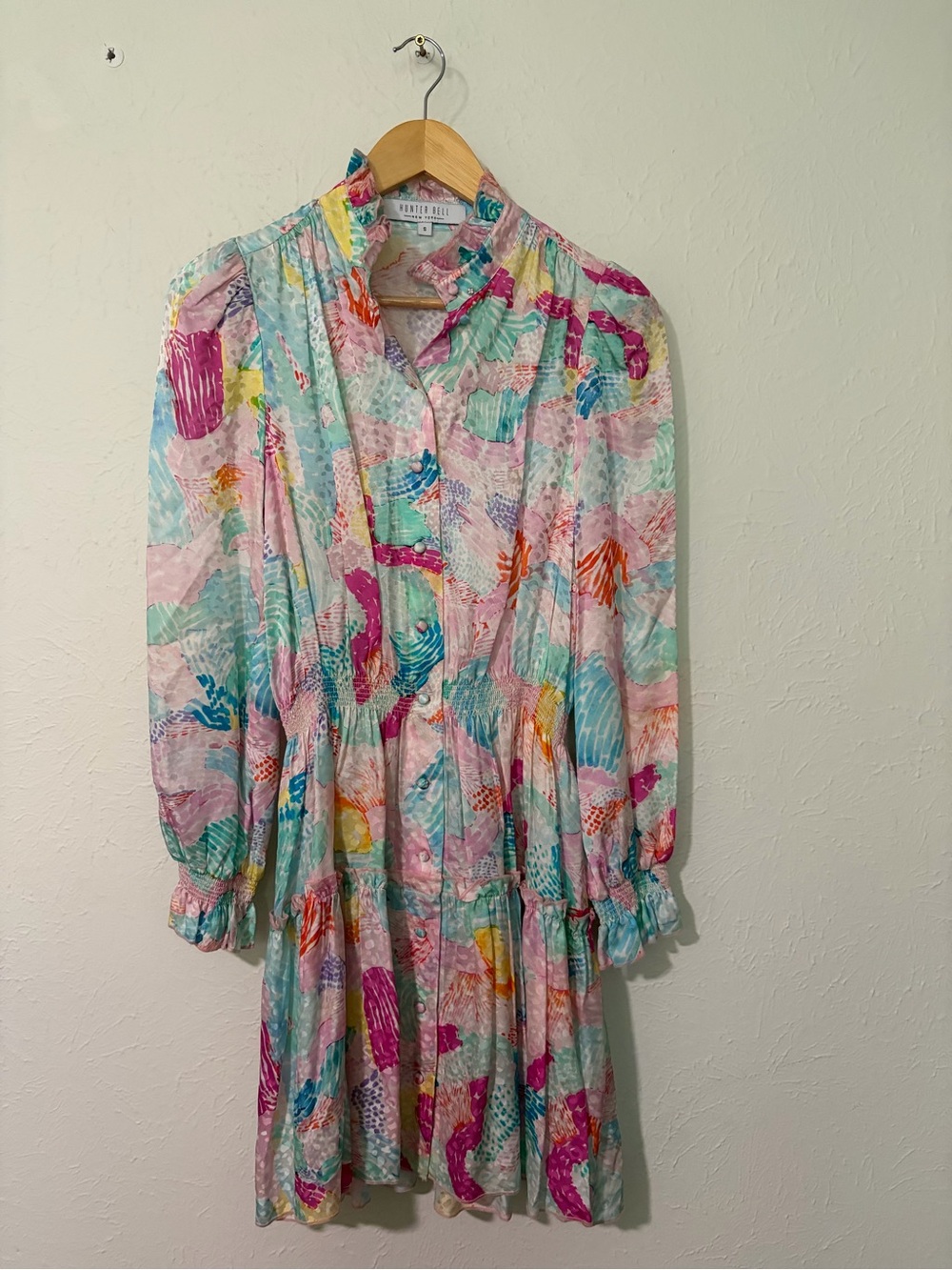 Hunter Bell Joplin Dress in Painterly Rainbow Size Small